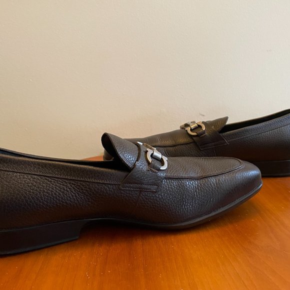 FERRAGAMO: Men\'s Parigi Gancini Leather Drivers - Excellent Condition. Size 10 main image 4